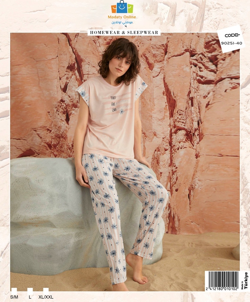 Pajamas Half Sleeves Woman Cotton