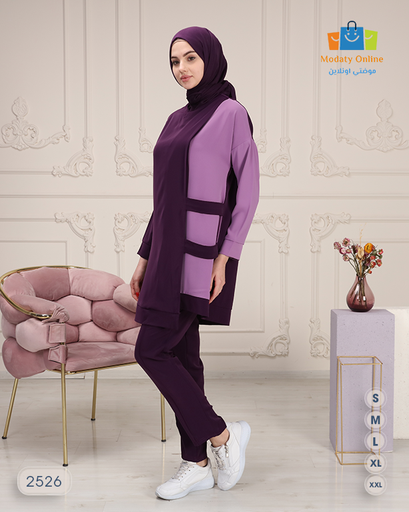 Tracksuit Set Cotton Purple