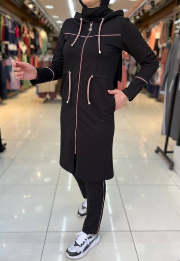 [1103035-612-Black-M] Tracksuit Set Cotton Black (M)