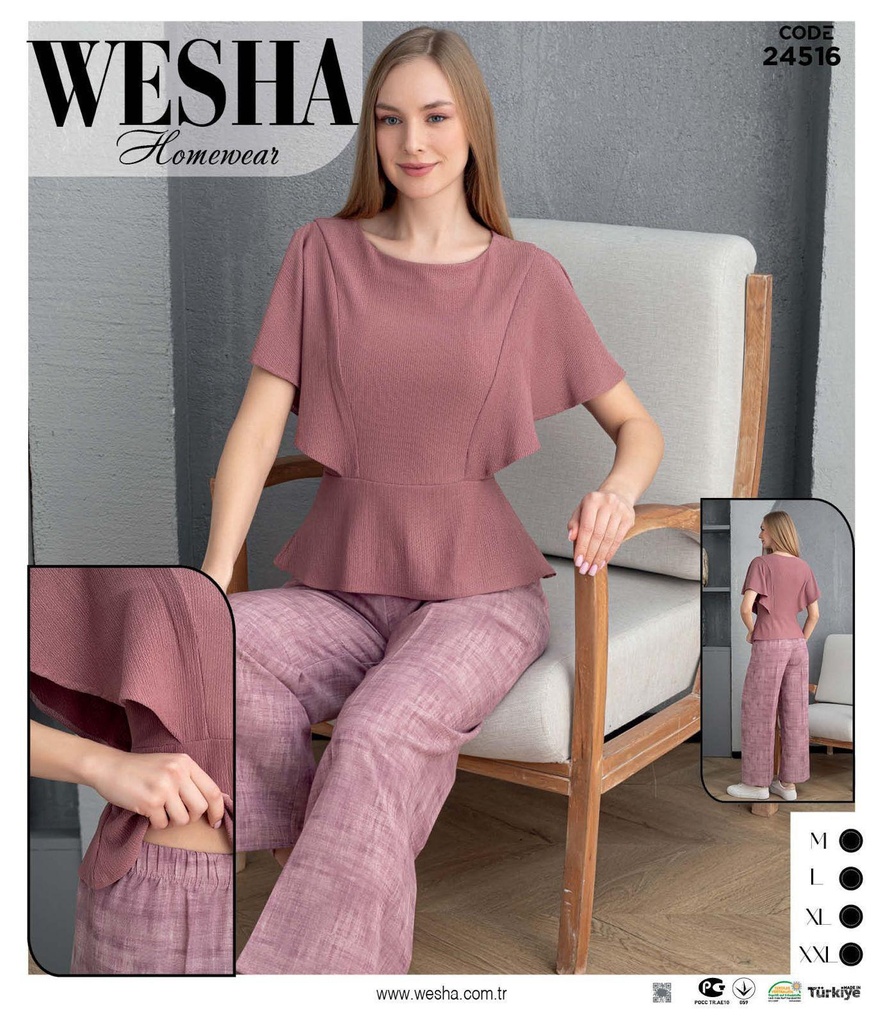 [112024-24516-M-4] Two suit pieces Pink (M)