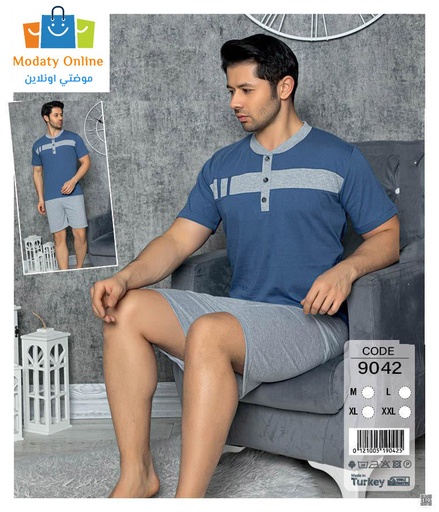 [210101004-9042-M] Half Sleeve Short Pajamas for Men