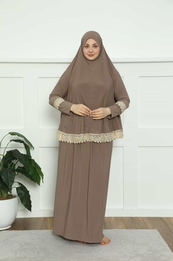 [112024-726-Beige] طقم صلاة نسائي بيج