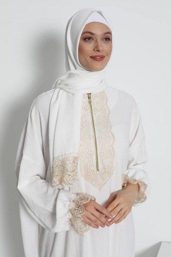 [112024-6009-white] Women's Prayer Clothes White  