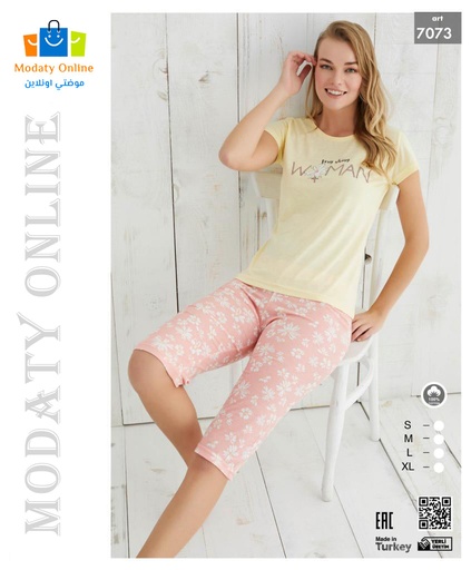 Pajamas Half Sleeves Bermuda Woman